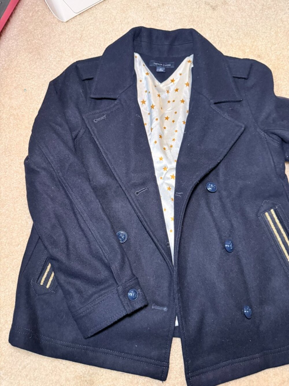 Tommy Hilfiger Girls Navy Peacoat Jacket M NWOT